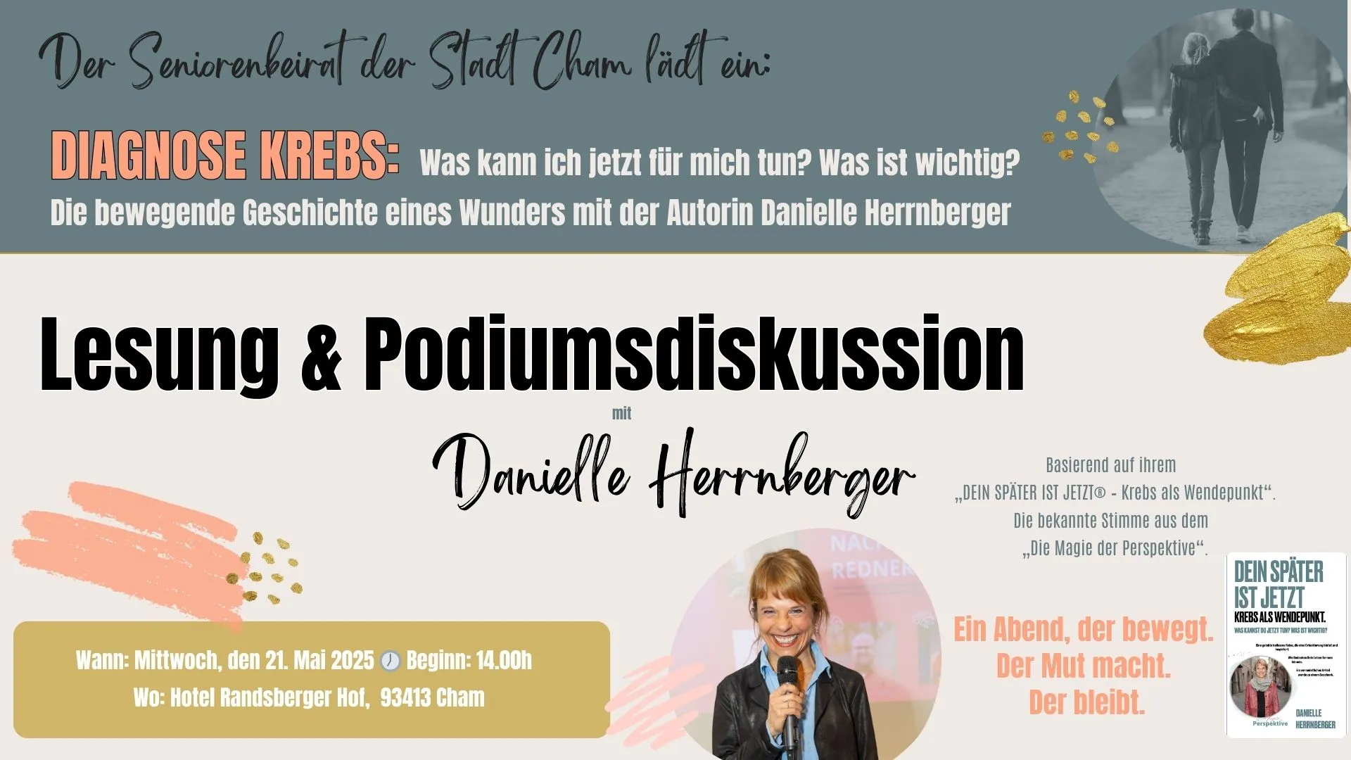 Flyer Einladung Lesung und Podiumsdiskussion Cham