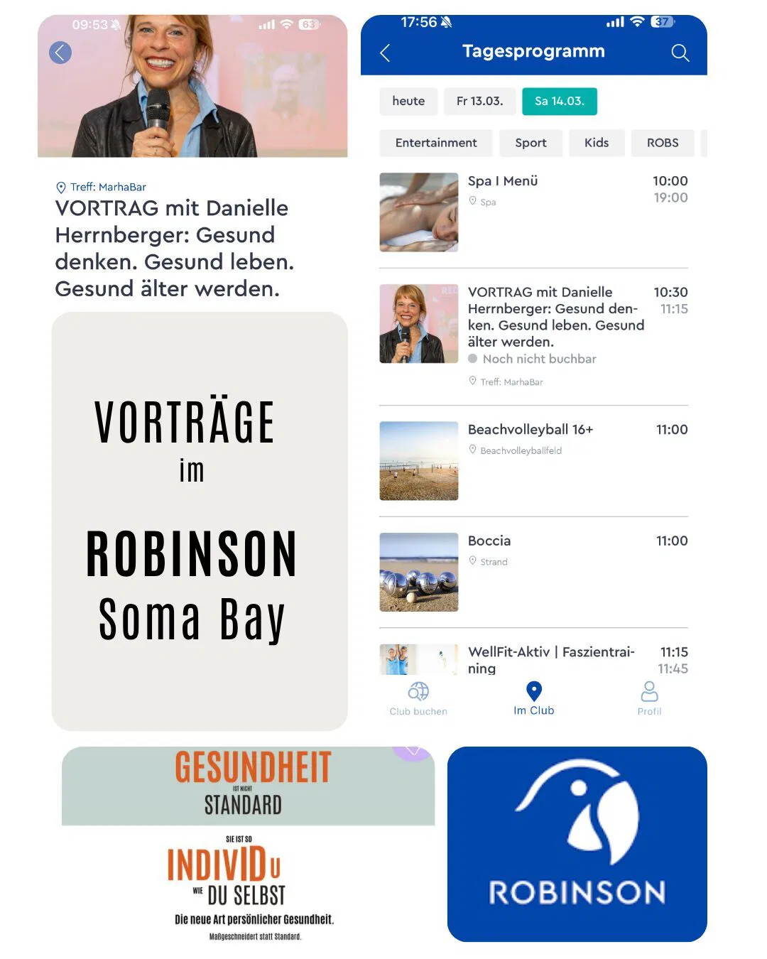 Vorträge im Robinson Club in Soma Bay